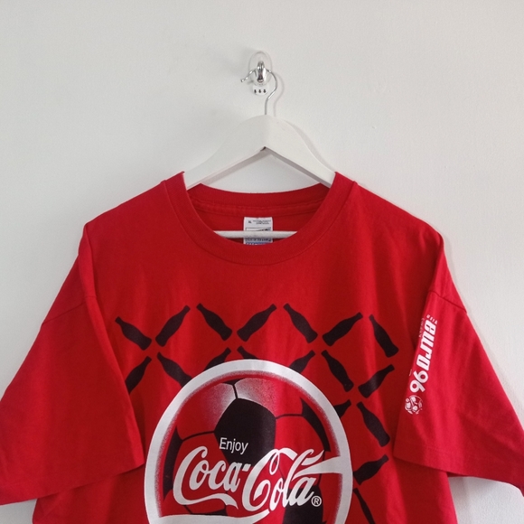 Screen Stars Other - Vintage Euro 96 Coca Cola Single Stitch T Shirt - Size XL